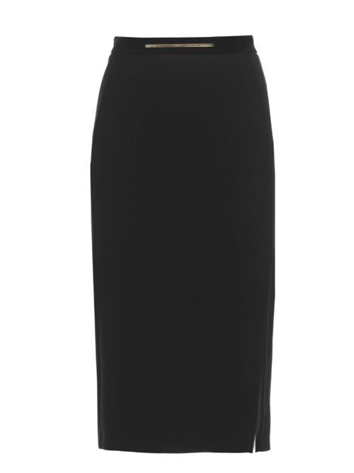 SKIRT WITH JEWEL PLAQUE ELISABETTA FRANCHI | GO16861E2110 nero